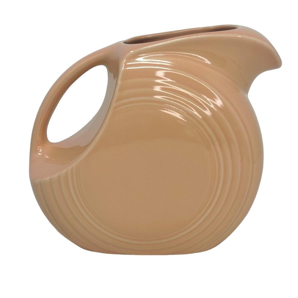 Homer Laughlin Fiesta Ware Apricot Disc Pitcher 1980s - PEACH APRICOT